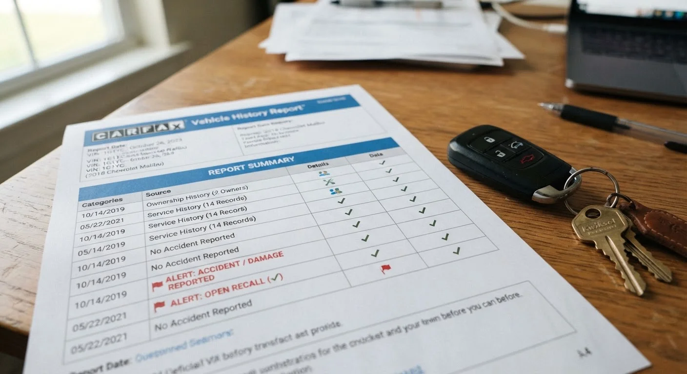 Reading a Vehicle History Report: What the Numbers and Flags Mean