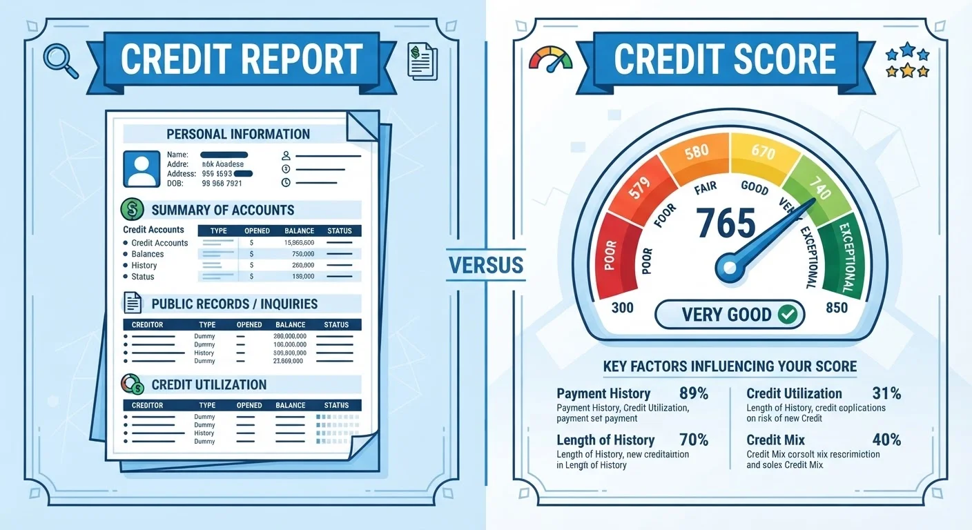 The Credit Report vs. Credit Score Distinction Most People Blur